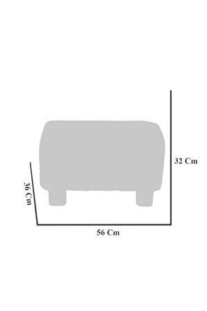 Zem Miller Ahşap Ayak Puf