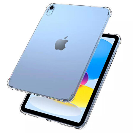 iPad 10.Nesil 2022 (10.9) Kılıf Şeffaf Silikon Anti Shock Darbe Önleyici Ekstra Koruma Fit Kalıp