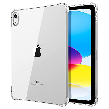 iPad 10.Nesil 2022 (10.9) Kılıf Şeffaf Silikon Anti Shock Darbe Önleyici Ekstra Koruma Fit Kalıp