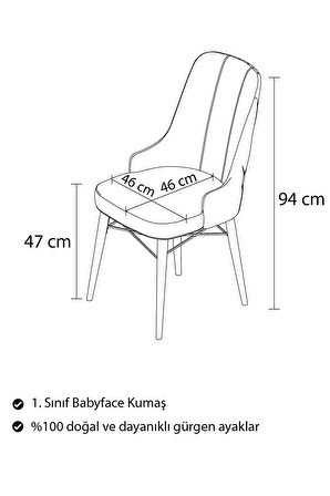 Rovena Alfa Baby Face  Yemek Odası Sandalyesi