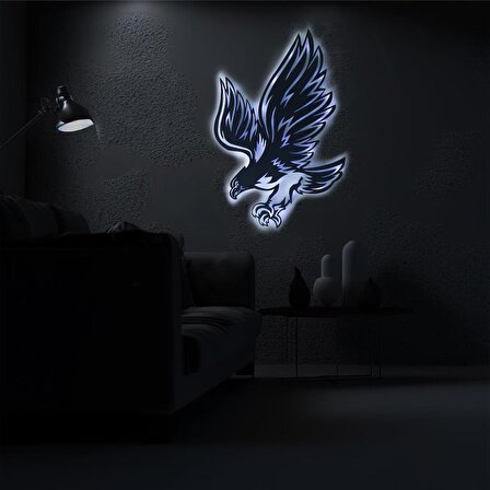 Veraart Işıklı Kartal Beşiktaş Figürlü Duvar Dekorlu Gece Lambası 100 cm