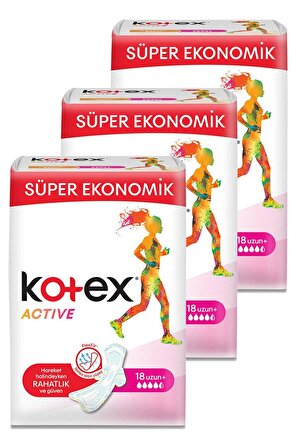 Kotex Active Uzun 18 Adet Hijyenik Ped