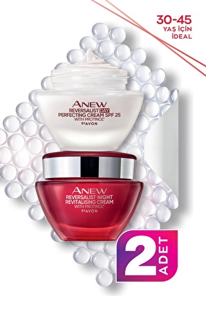 Avon Anew Reversalist Gündüz Kremi SPF25 50ml + Anew Reversalist Gece Kremi 50ml Seti