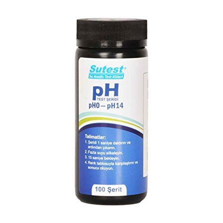 SUTEST pH Test Kağıdı-pH ölçüm kağıdı, pH test kağıdı, pH şeridi, 0-14 pH