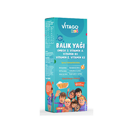 Vitago Kids Balık Yağ Organik Portakal Yağı Aromalı (Rafadan Tayfa)