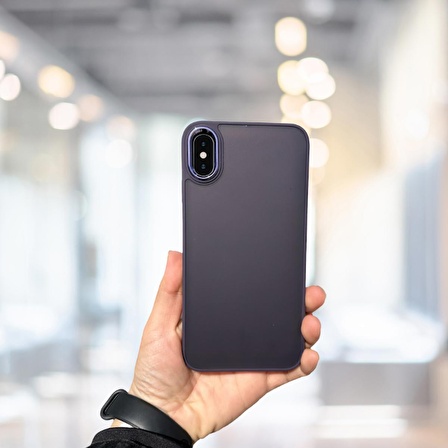 İPHONE XS-MAX TLP ARKASI BUZLU ŞEFFAF HASSAS DÜĞME KAMERA ÇIKINTILI SERT MAT PERFECT