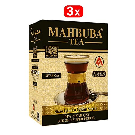 Mahbuba STD 2562 Süper Pekoe Ceylon Seylan Siyah Çay 3 x 800 Gr