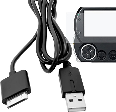 PSP GO Aktarım Güç Şarj Kablosu Sony PSP Go USB 2.0 Veri ve Güç Kablosu