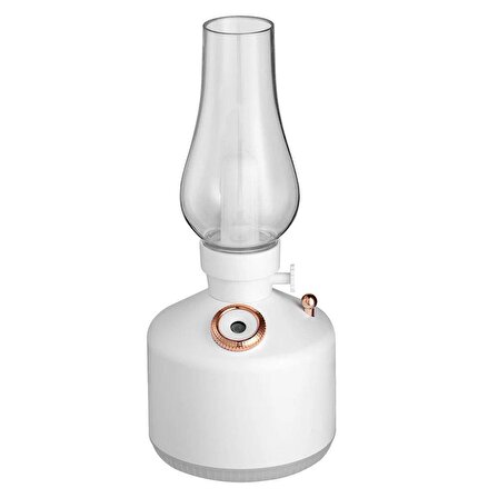 Humidifier Şarj Edilebilir Beyaz Dekoratif Lamba Kandil 300ml