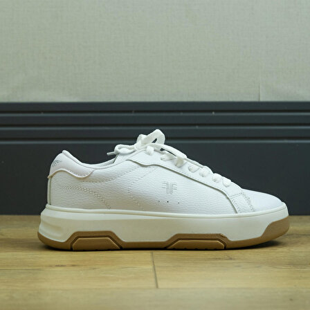 +7 cm Boy Uzatan Gizli Topuklu Beyaz Renk Kadın Spor Ayakkabı Sneaker