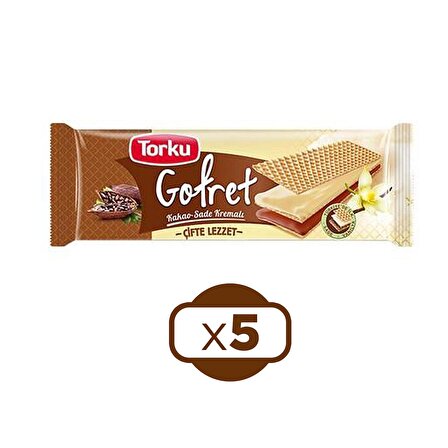 Torku Gofret Kakao-Vanilya 142 gr 5 li
