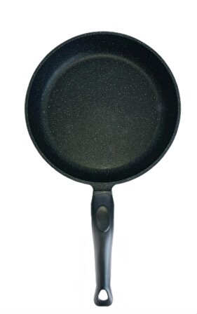 Alüminyum Döküm Granit Kaplama Çok Amaçlı Pişirme Tavası Siyah 28 cm