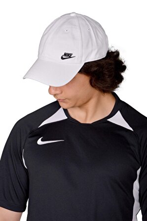 Nike Heritage 86 - Erkek Beyaz Pamuklu Spor Şapka - AO8662-101-E