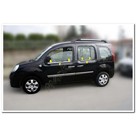 Markadan Renault Kangoo Krom Cam Çıtası 2008-2020 4 Parça Paslanmaz Çelik