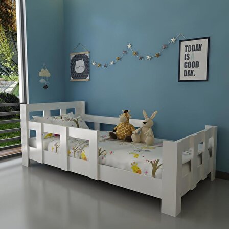 Mobilya Gezegeni Montessori Karyola Beyaz W41 - 90x190 Yatak Uyumlu