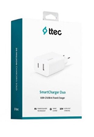 Ttec 32W Smartcharger Duo Usb-C+Usb-A Seyahat Şarj Aleti 2Scs24B