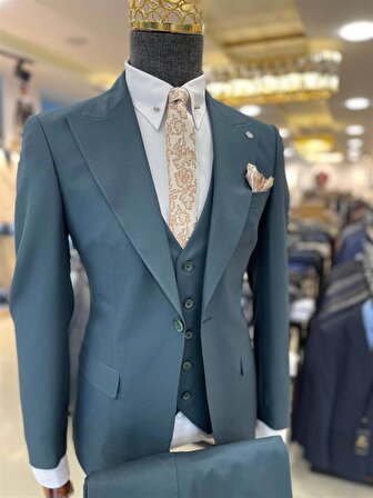 Guild Maribor Slim Fit Yeşil Takım Elbise