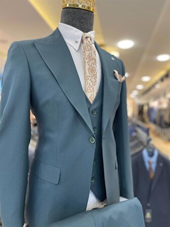 Guild Maribor Slim Fit Yeşil Takım Elbise