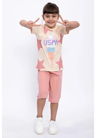 U.S Polo Assn Pamuklu Kız Çocuk Şort Pijama Takım 1060