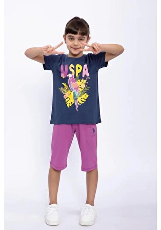 U.S Polo Assn Kız Çocuk Bermuda Pijama Takımı 1054