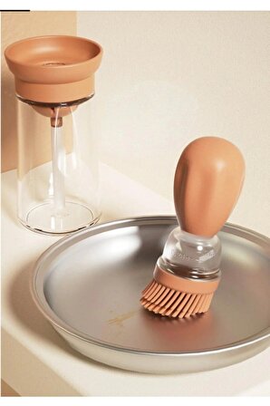 Hazneli Silikon Yağ Sos Ve Yumurta Fırçası Yağ Fırçası Yağlık Silikon Fırçalı Yağdanlık (2 ADET)