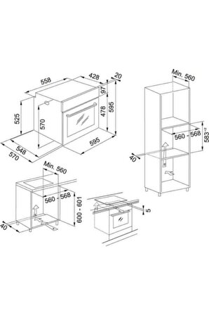 Franke Smart FSM 86 H XS 71 lt Ankastre Fırın