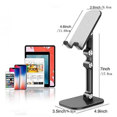 3B Trend Katlanabilir Masaüstü Telefon ve Tablet Tutucu ve Standı Ayarlanabilir Tablet Standı