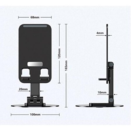 3B Trend Katlanabilir Telefon Tutucu Stand Yuvarlak Tabanlı MC460
