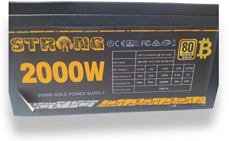 STRONG 2000W 80 Plus Gold FAN POWER SUPPLY KUTULU