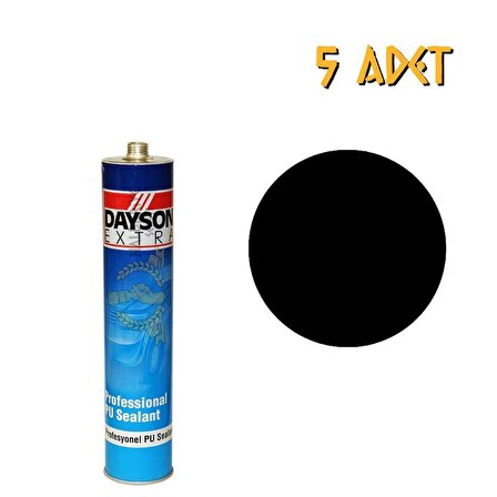 Dayson Extra Poliüretan Mastik Yapıştırıcı SİYAH 280 ml. - 5 Adet