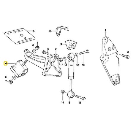 BMW E30 M10 ve M40 MOTOR FEBİ MOTOR TAKOZU OEM NO 11811129286