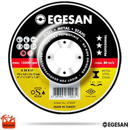 Egesan Metal Kesici Disk Spiral Flex Taşı 180 mm (180X3 Orta Boy)