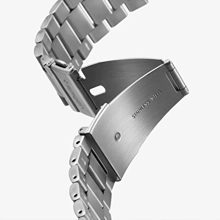 TEHŞİR Spigen Samsung Galaxy Watch 3 45mm / Galaxy Watch 46mm (2018) / Gear S3 Frontier / S3 Classic ile Uyumlu Kayış Kordon Band Modern Fit (22mm) Silver - 600WB24981
