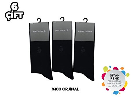 Pierre Cardin 934-Siyah Erkek Modal Çorap 6'lı