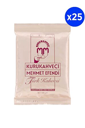 Kurukahveci Mehmet Efendi Türk Kahvesi 100 gr x 25 Adet