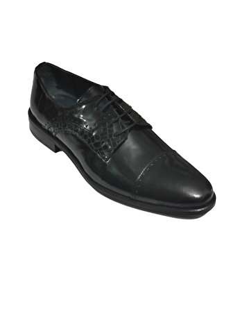 Aypaş 039 Siyah Rugan Erkek Günlük Klasik Ayakkabı