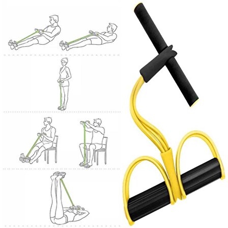 Body Trimmer Çok Fonksiyonlu Çekme Haltı-Direnç Lastiği Sarı
