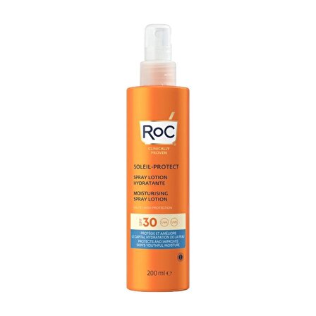 Roc Soleil-Protect 30 Faktör Nemlendirici Tüm Cilt Tipleri İçin Renksiz Güneş Koruyucu Losyon 200 ml