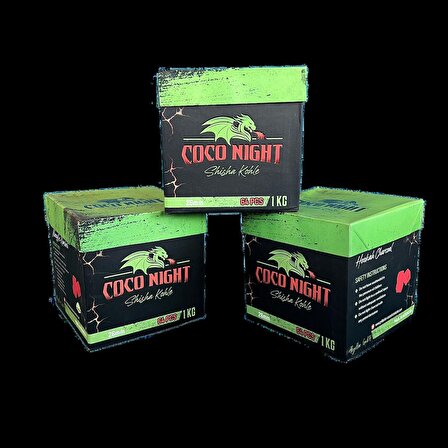 Coco Night 3kg Hindistan cevizi küp nargile kömürü 26mm