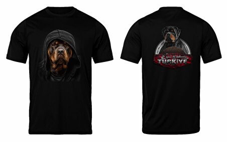 Rottweiler Baskılı T-Şhirt Rahat Kesim