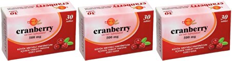 Force Nutrition Cranberry 500 Mg 3x30 Tablet Büyük Meyveli Vaksiniyum 