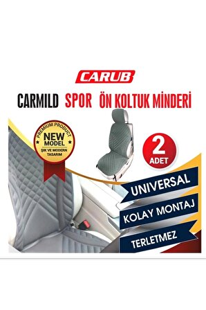 CARUB Carmild Spor Ön Koltuk Minderi 2li Set Gri Renk