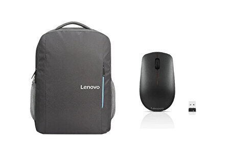 Lenovo 400 Kablosuz Mause ve Lenovo B515 15.6" Notebook Sırt Çantası Gri Pro Set
