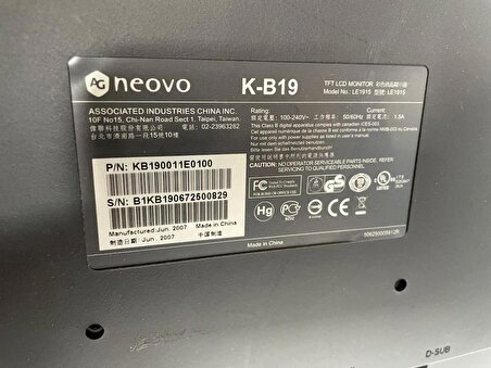 NEOVA K-B19 19 İNÇ KARE LCD MONİTÖR