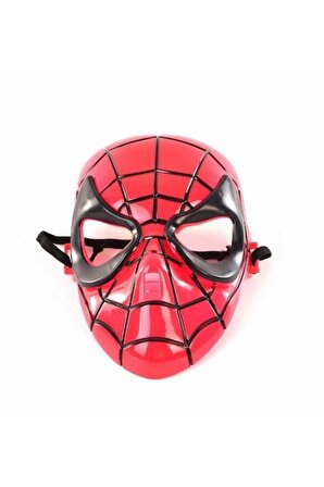 Çocuk Siyah Kırmızı Örümcek Adam Spiderman Parti Oyuncak Maskesi Smyrna