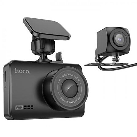 Coofbe 1080P FUL HD 140° Geniş Açı Lens Gece Görüşü Akıllı Araç Ön Arka Araç Kamerası Şarjlı 30fps
