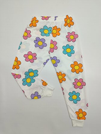 Kız Çocuk Papatya Desenli Pijama Takımı