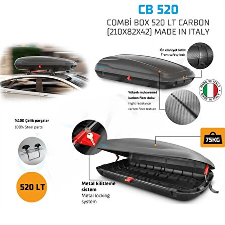 Combi Box 380 Lt Carbon (136X82X38) Made In Italy
