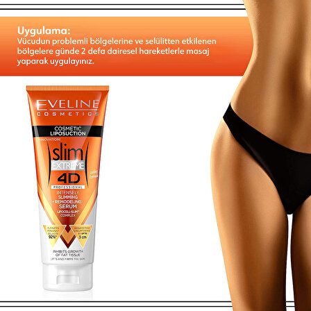 Eveline Slim Extreme 4D Yoğun İnceltici+Yeniden Şekillendirici Serum 250ml X2 Adet