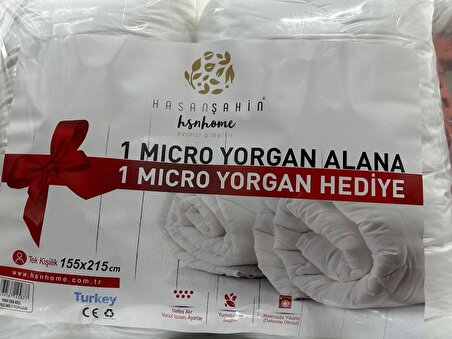 HSN HOME Hsn Micro Yorgan TEK Kişilik Yorgan 1 Alana 1 Bedava